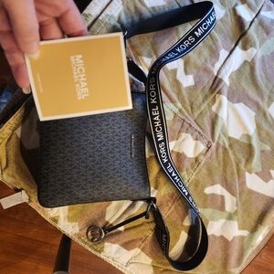 Michael Kors Black Logo Belt Bag with Branded Strap